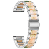 Universal Three-beads Stainless Steel + Resin Replacement Strap Watchband, For Garmin Venu/Vivoactive 3 Music 20mm, For Huawei Watch 3/3 Pro 22mm
