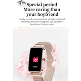ZX19 1.45 inch HD Screen Bluetooth 5.0 IP68 Waterproof Women Smart Watch, Support Sleep Monitor / Menstrual Cycle Reminder / Heart Rate Monitor / Blood Oxygen Monitoring, Style: Steel Strap, Steel Strap(Silver), Steel Strap(Gold)