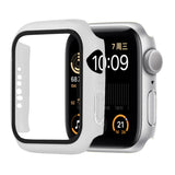 Shockproof PC+Tempered Glass Protective Case with Packed Carton For Apple Watch 44mm(Orange), For Apple Watch Series 6 / 5 / 4 / Watch SE 40mm, For Apple Watch Series 3 & 2 & 1 38mm