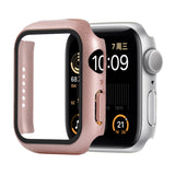 Shockproof PC+Tempered Glass Protective Case with Packed Carton For Apple Watch 44mm(Orange), For Apple Watch Series 6 / 5 / 4 / Watch SE 40mm, For Apple Watch Series 3 & 2 & 1 38mm