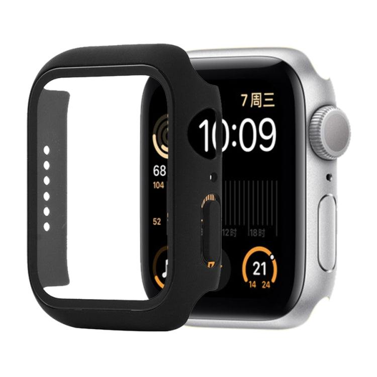 Shockproof PC+Tempered Glass Protective Case with Packed Carton For Apple Watch 44mm(Orange), For Apple Watch Series 6 / 5 / 4 / Watch SE 40mm, For Apple Watch Series 3 & 2 & 1 38mm