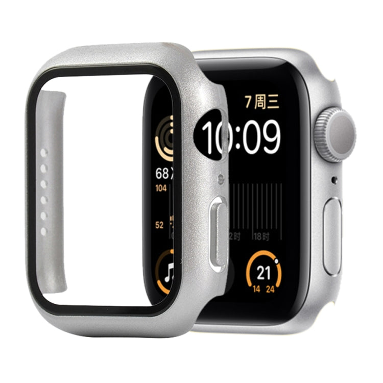 Shockproof PC+Tempered Glass Protective Case with Packed Carton For Apple Watch 44mm(Orange), For Apple Watch Series 6 / 5 / 4 / Watch SE 40mm, For Apple Watch Series 3 & 2 & 1 38mm