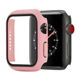 Shockproof PC+Tempered Glass Protective Case with Packed Carton For Apple Watch 44mm(Orange), For Apple Watch Series 6 / 5 / 4 / Watch SE 40mm, For Apple Watch Series 3 & 2 & 1 38mm