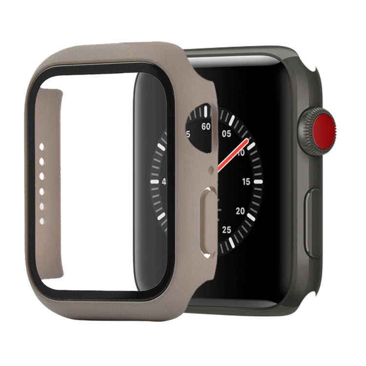 Shockproof PC+Tempered Glass Protective Case with Packed Carton For Apple Watch 44mm(Orange), For Apple Watch Series 6 / 5 / 4 / Watch SE 40mm, For Apple Watch Series 3 & 2 & 1 38mm