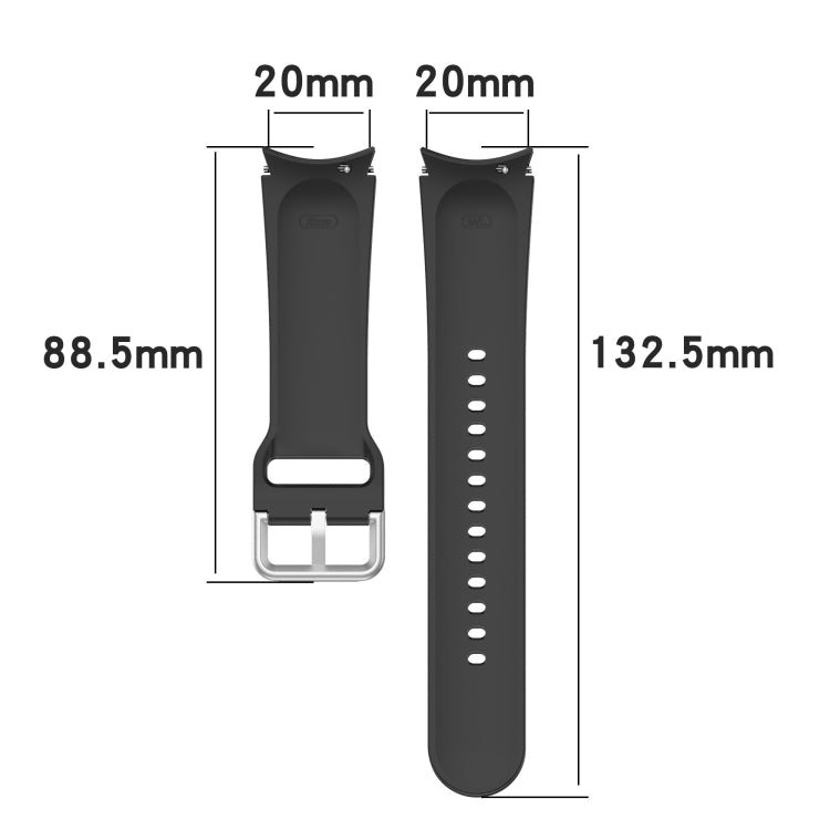 Silicone Silver Round Buckle Replacement Strap Watchband, Silver Round Buckle