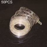 50 PCS DIY Latex Balloons Modeling Tool Plastic Balloon Chain Tie Knob Tool Birthday Party Wedding Decoration Supplies, Length: 5m, 50 PCS