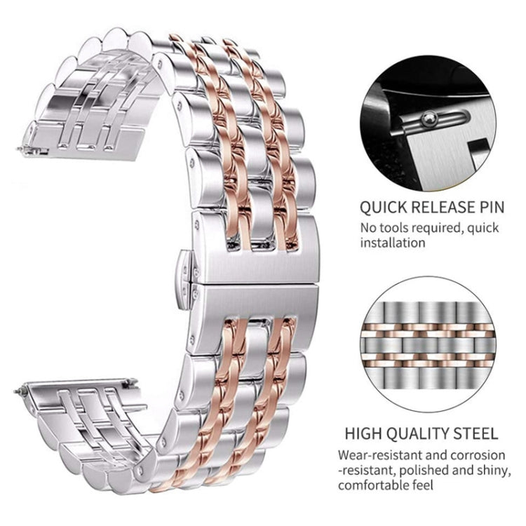 Seven-beads Steel Replacement Strap Watchband, 20mm Women Version, 22mm Men Version