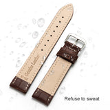 Two-layer Cowhide Leather Bamboo Joint Texture Replacement Strap Watchband, 10mm, 14mm, 16mm, 18mm, 20mm, 22mm, 24mm, 12mm