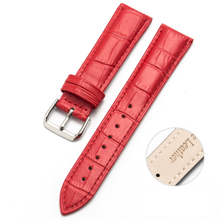 Two-layer Cowhide Leather Bamboo Joint Texture Replacement Strap Watchband, 10mm, 14mm, 16mm, 18mm, 20mm, 22mm, 24mm, 12mm