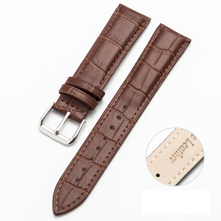 Two-layer Cowhide Leather Bamboo Joint Texture Replacement Strap Watchband, 10mm, 14mm, 16mm, 18mm, 20mm, 22mm, 24mm, 12mm