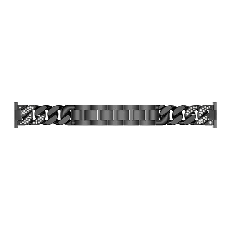 22mm Universal Single Row Diamonds Denim Chain Replacement Watchband, For Garmin Vivoactive 4 / Venu 2