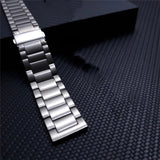 22mm Universal Titanium Alloy Three Plants Flat Buckle Replacement Watchband, For Xiaomi Haylou RS3 / Suunto 9 Peak