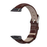 MIJOBS Cowhide Leather Replacement Strap Watchband, For Huawei Band 6 / Honor Band 6