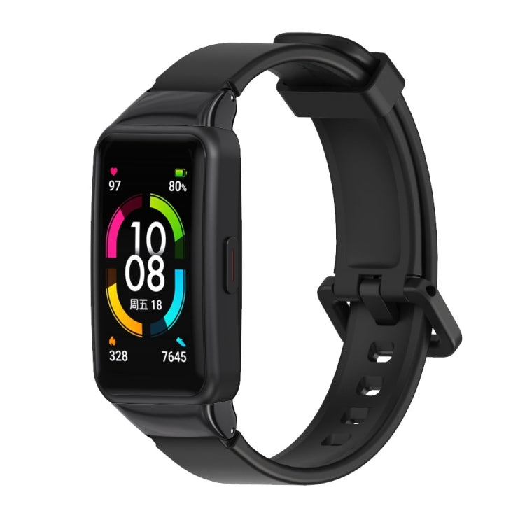 MIJOBS Universal Breathable Silicone Replacement Strap Watchband, For Huawei Band 6 / Honor Band 6