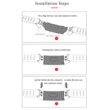 MIJOBS Breathable Silicone Replacement Strap Watchband with Hole, For Honor Band 4 / 5