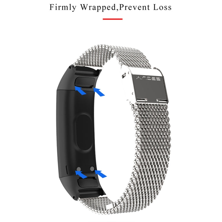 MIJOBS Milan Stainless Steel Metal Buckle Replacement Strap Watchband, For Honor Band 4 / 5
