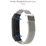 MIJOBS Milan Stainless Steel Metal Buckle Replacement Strap Watchband, For Honor Band 4 / 5