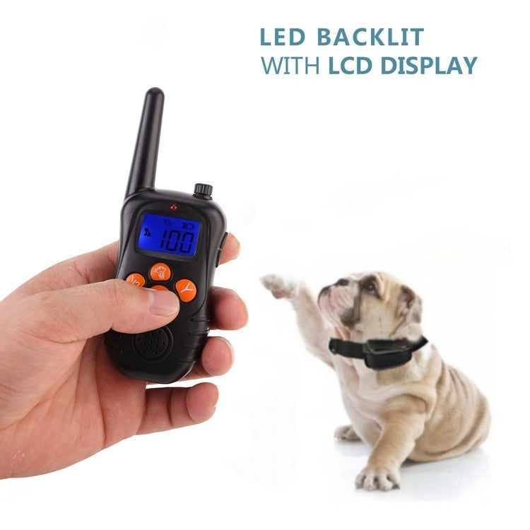 998DC Bark Stopper Remote Control Electric Shock Collar Dog Training Device, EU Plug, US Plug, AU Plug