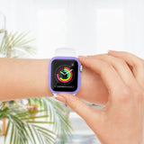 Shockproof PC Protective Case with Tempered Glass Film, For Apple Watch Series 9 / 8 / 7 41mm, For Apple Watch Series 9 / 8 / 7 45mm, For Apple Watch Series 8 / 7 41mm