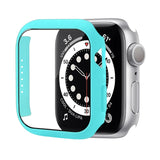 Shockproof PC Protective Case with Tempered Glass Film, For Apple Watch Series 9 / 8 / 7 41mm, For Apple Watch Series 9 / 8 / 7 45mm, For Apple Watch Series 8 / 7 41mm