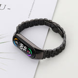 Seven-beads Stainless Steel Replacement Strap Watchband, For Xiaomi Mi Band 6 / 5, For Xiaomi Mi Band 4 / 3