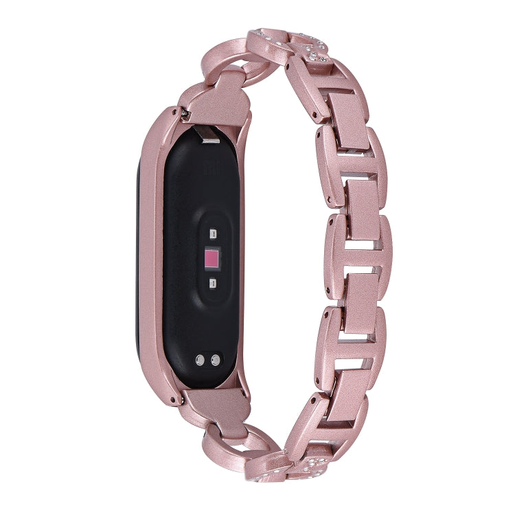 8-shaped Diamond Alloy Replacement Strap Watchband, For Xiaomi Mi Band 6 / 5, For Xiaomi Mi Band 4 / 3