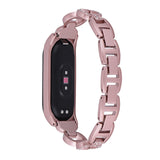 8-shaped Diamond Alloy Replacement Strap Watchband, For Xiaomi Mi Band 6 / 5, For Xiaomi Mi Band 4 / 3