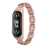 8-shaped Diamond Alloy Replacement Strap Watchband, For Xiaomi Mi Band 6 / 5, For Xiaomi Mi Band 4 / 3