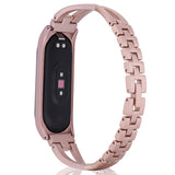 X-shaped Diamond Alloy Replacement Strap Watchband, For Xiaomi Mi Band 6 / 5, For Xiaomi Mi Band 4 / 3