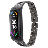 X-shaped Diamond Alloy Replacement Strap Watchband, For Xiaomi Mi Band 6 / 5, For Xiaomi Mi Band 4 / 3