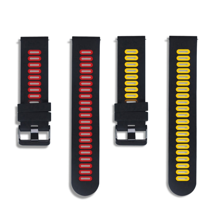 Universal Double Color Silicone Replacement Strap Watchband, 20mm, 22mm