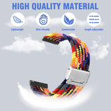 22mm Universal Nylon Braided Metal Buckle Strap, 22mm
