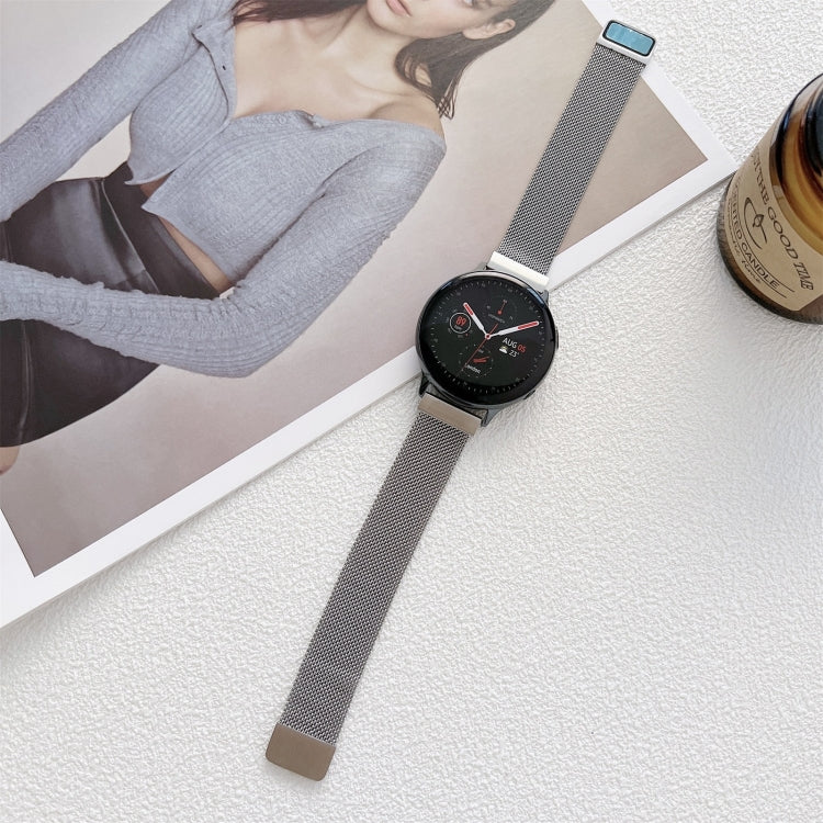 Two Sections Milan Steel Strap Watchband, 20mm, 22mm