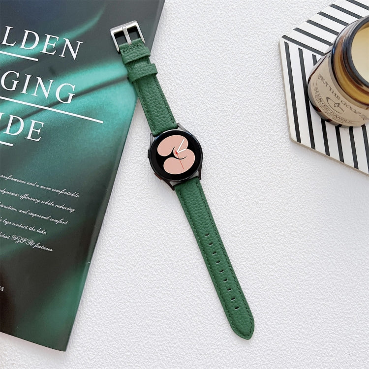 Lychee Texture Leather Strap Watchband, For Samsung Galaxy Watch4 40mm / 44mm