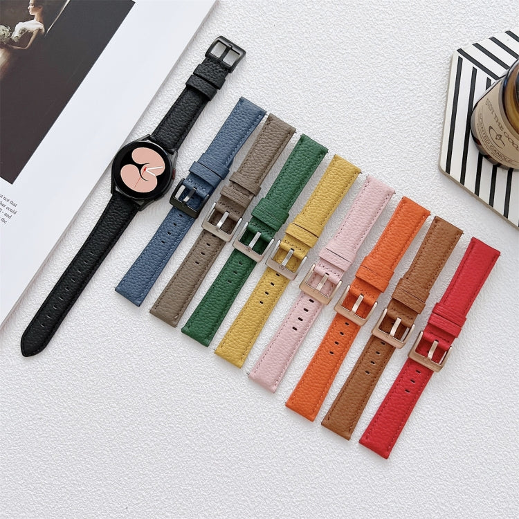 Lychee Texture Leather Strap Watchband, For Samsung Galaxy Watch4 40mm / 44mm