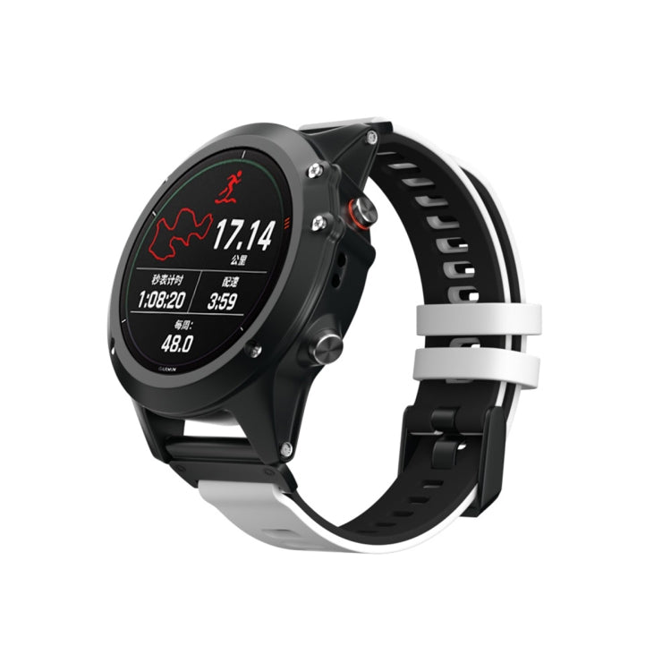 Two-color Silicone Strap Watchband, For Garmin Fenix 6