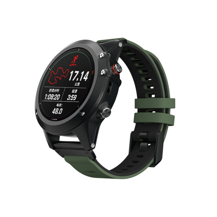 Two-color Silicone Strap Watchband, For Garmin Fenix 6