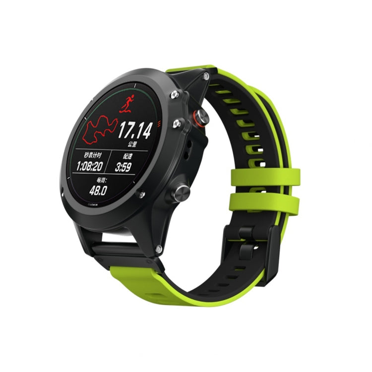 Two-color Silicone Strap Watchband, For Garmin Fenix 6
