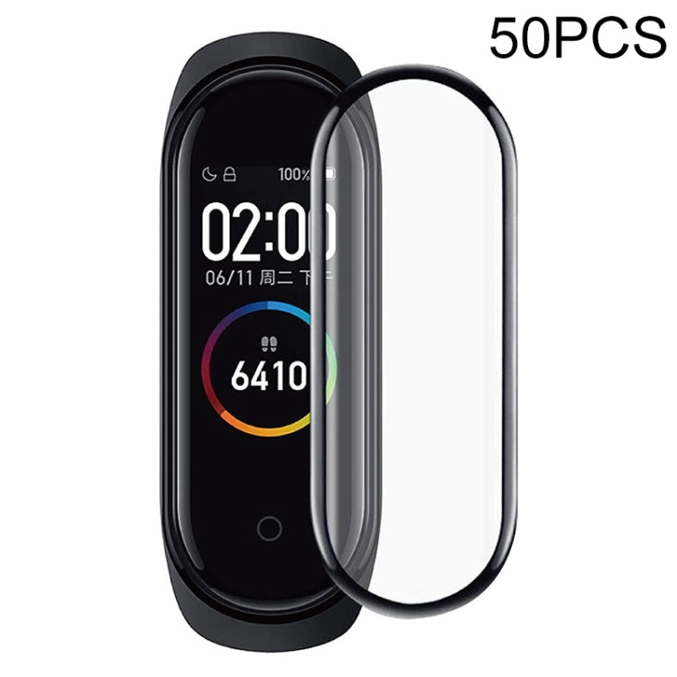 Composite Silk Screen Film Smart Watch Protective Film, 10 PCS For Xiaomi Mi Band 6 / 5 / 4, 50 PCS For Xiaomi Mi Band 6 / 5 / 4