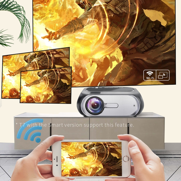 T7 1920x1080P 200 ANSI Portable Home Theater LED HD Digital Projector, Same Screen Version,, Same Screen Version, EU Plug, Same Screen Version, UK Plug, Same Screen Version, AU Plug