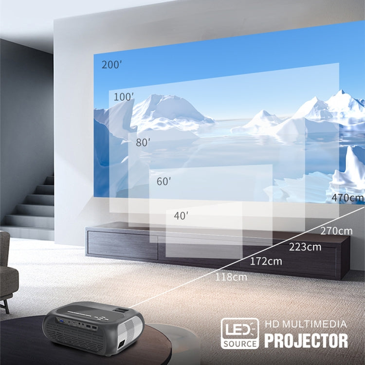T7 1920x1080P 200 ANSI Portable Home Theater LED HD Digital Projector, Same Screen Version,, Same Screen Version, EU Plug, Same Screen Version, UK Plug, Same Screen Version, AU Plug