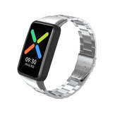 Stainless Steel Three-bead Strap Watchband, For OPPO Watch Free NFC