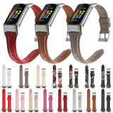 For Fitbit Charge 5 FC5-18 Leather Strap Watchband, S, L