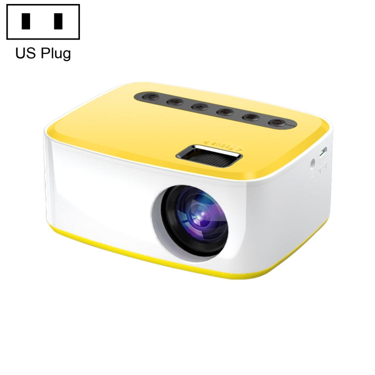 T20 320x240 400 Lumens Portable Home Theater LED HD Digital Projector, Same Screen Version,, US Plug, Same Screen Version, EU Plug, Same Screen Version, UK Plug, Same Screen Version, AU Plug, Same Screen Version US Plug, Same Screen Version White Yellow