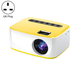 T20 320x240 400 Lumens Portable Home Theater LED HD Digital Projector, Same Screen Version,, US Plug, Same Screen Version, EU Plug, Same Screen Version, UK Plug, Same Screen Version, AU Plug, Same Screen Version UK Plug, Same Screen Version White Yellow