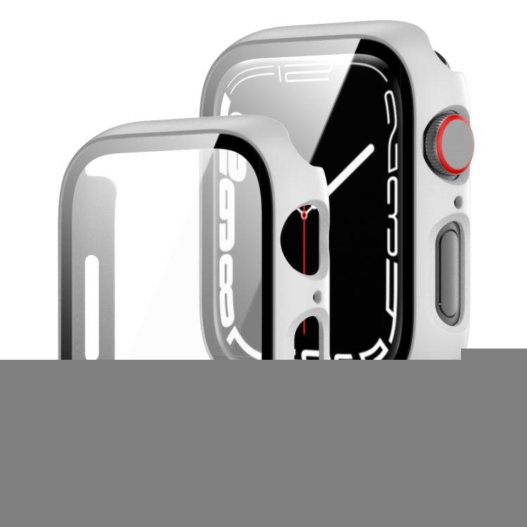 2 in 1 PC Frame + Tempered Glass Protector Case, For Apple Watch Series 9 / 8 / 7 41mm, For Apple Watch Series 8 / 7 45mm
