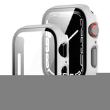 2 in 1 PC Frame + Tempered Glass Protector Case, For Apple Watch Series 9 / 8 / 7 41mm, For Apple Watch Series 8 / 7 45mm
