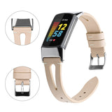 FC5-18 Pointed Tail Leather Strap Watchband, For Fitbit Charge 5