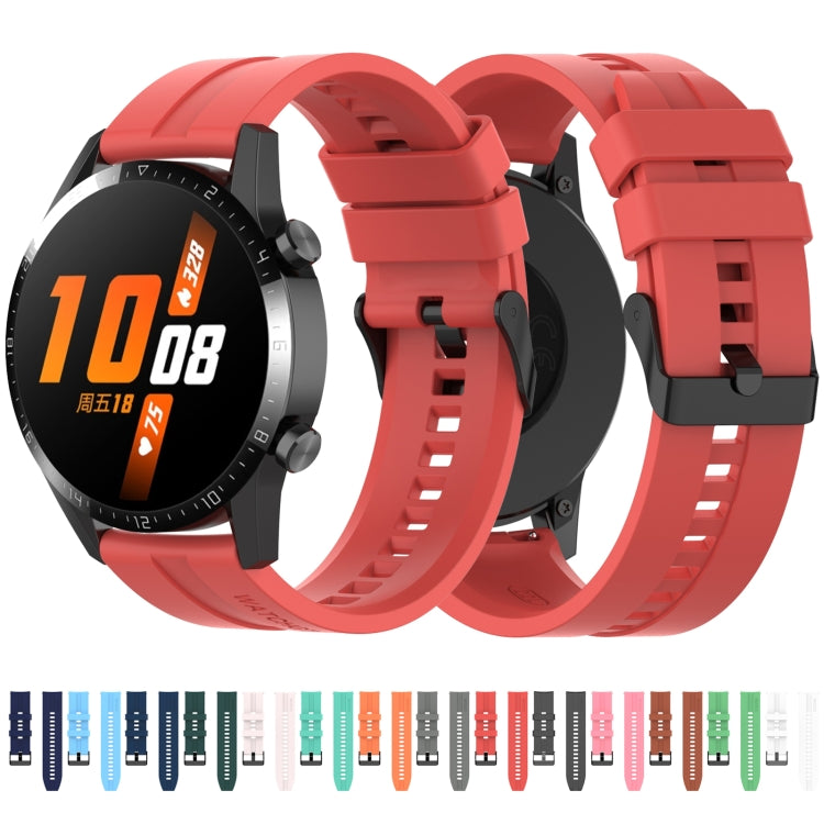 Silicone Black Buckle Watchband, For Huawei Watch GT 3 46mm/GT Runner, For Huawei Watch GT 3 42mm