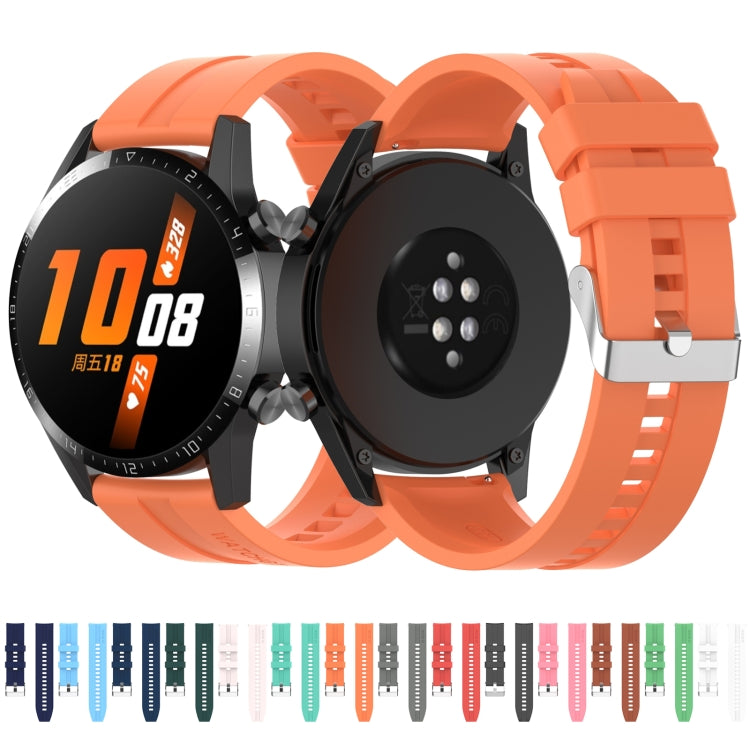 Silicone Silver Buckle Watchband, For Huawei Watch GT 3 46mm/GT Runner, For Huawei Watch GT 3 42mm